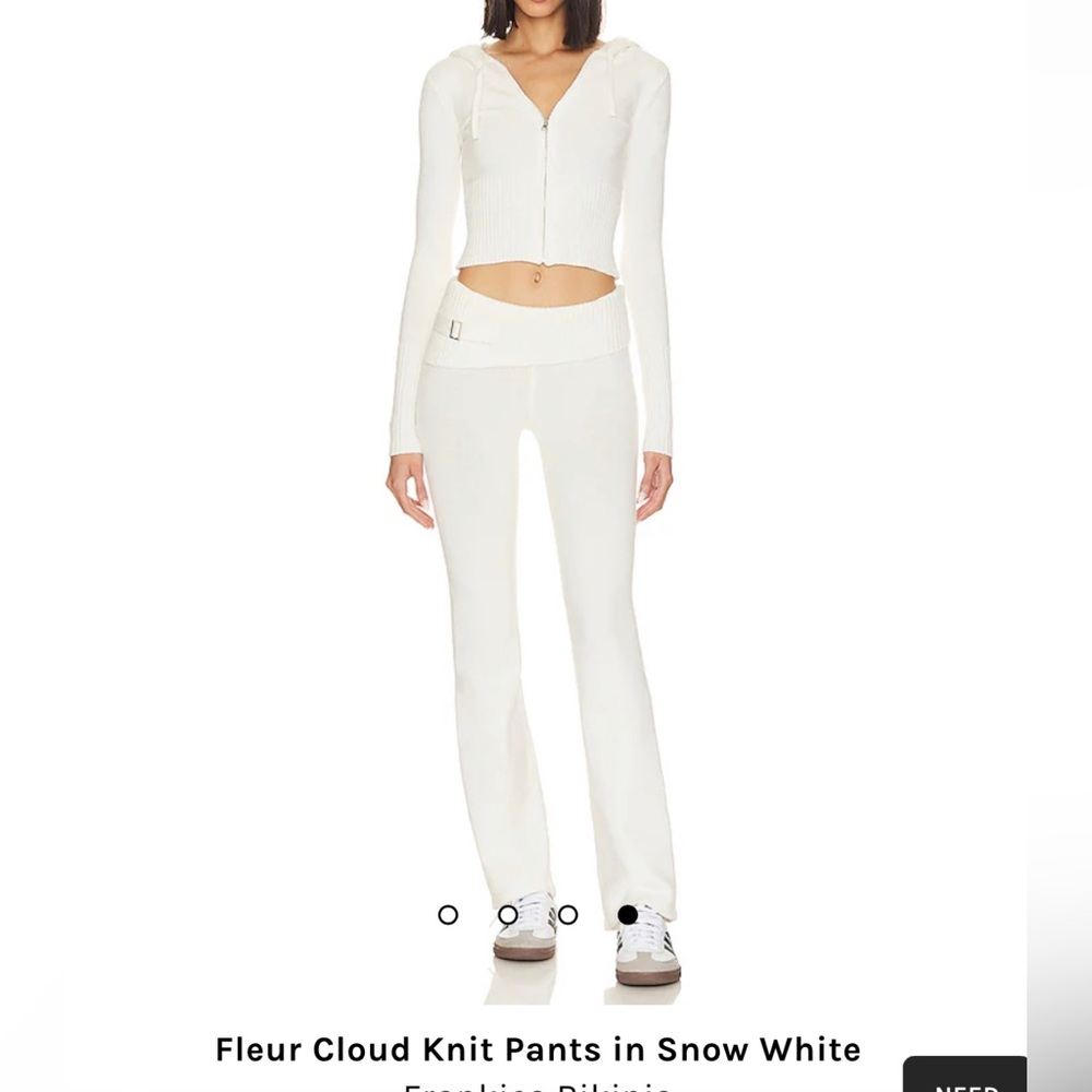 Frankies Bikinis cloud knit pants white size S. New with tags, never worn